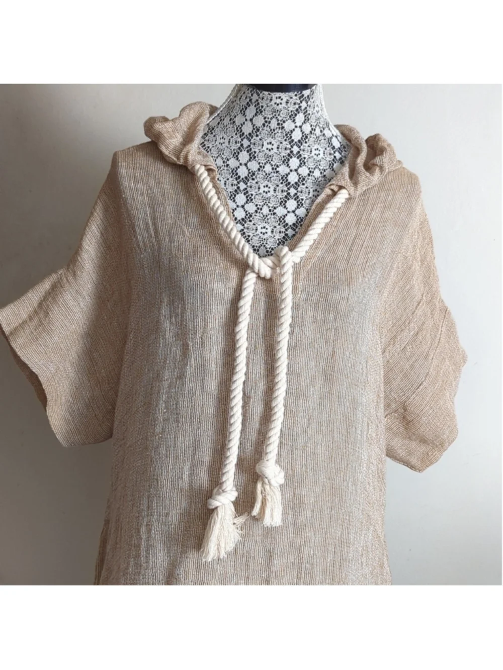HP. LISA Marie Fernandez Hooded Linen-Blend Gauze Kaftan